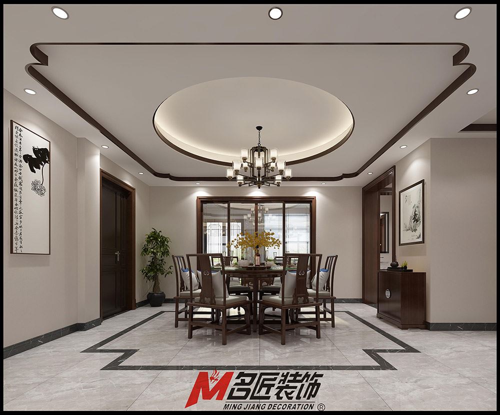 保山市寶峰合院新中式風(fēng)格復(fù)式裝修案例